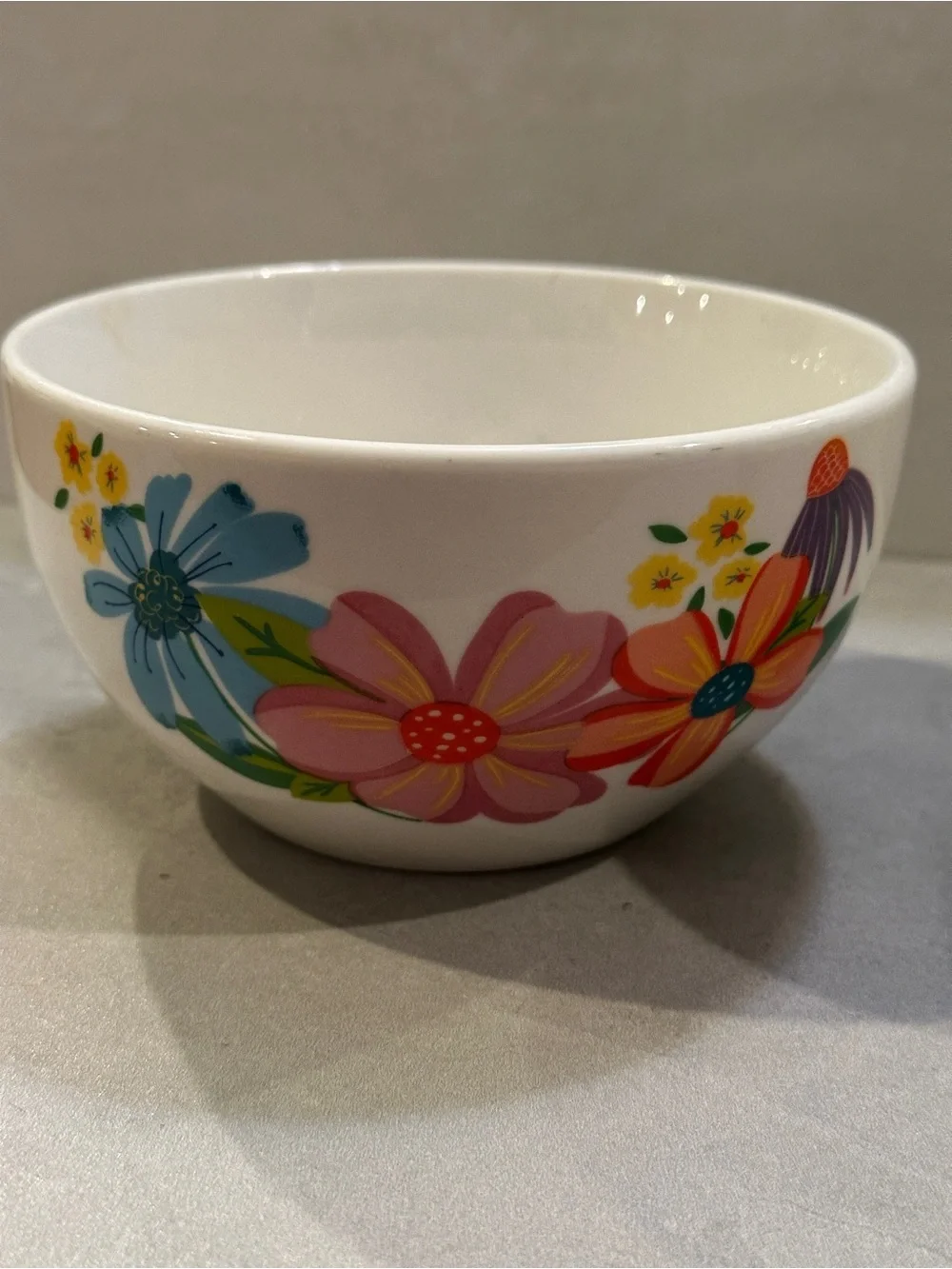 Set of 2 Royal Norfolk Colorful Daisy Cereal Bowls Spring Fling 5.5